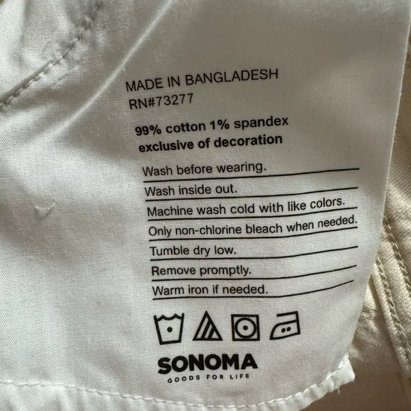 NWT Sonoma Women's Light Cream Overalls NWT Size Large - Picture 7 of 8